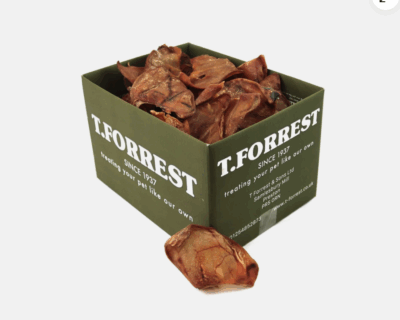 50x T Forrest Pigs Ears Natural Hypoallergenic Gluten Free Healthy Dog Treats