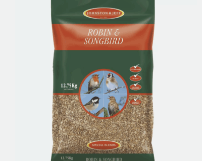 Johnston & Jeff Robin Songbird No Mess Mix Mealworms Sunflower Hearts 12.75Kg